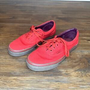 Vans Era Racing Red Gum bottom Mens size 6 Womens size 7.5